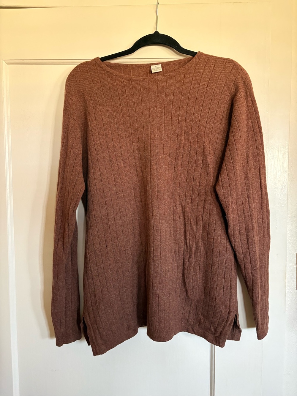 100% wool cocoa brown sweater